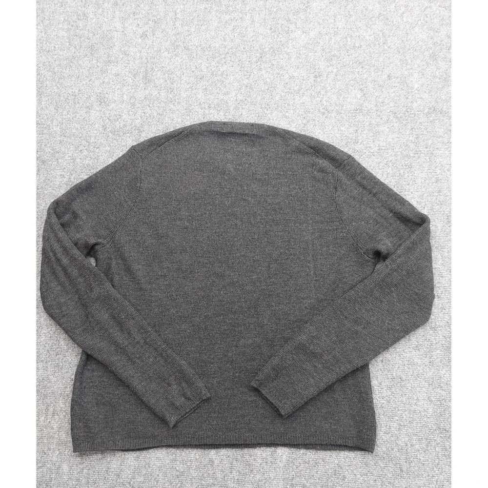 Polo Ralph Lauren Sweater‎ Mens XL Gray 100% Merino Wool V Neck Pullover Knit